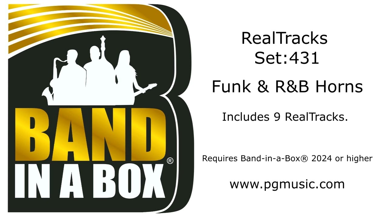 Band-in-a-Box® 2024 - RealTracks Set 431: Funk & R&B Horns