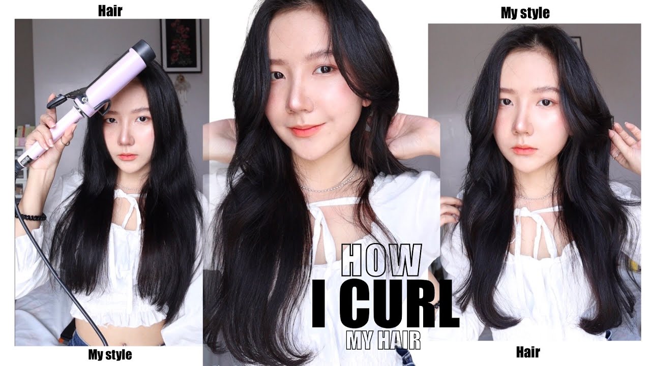 สาว ๆ เกาหลี  New  🌹How I curl my hair |ม้วนผมง่ายๆสไตล์สาวเกาหลีในinstagram|ANPANN