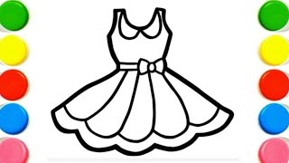 Cute Baby Frock 👗👗 Drawing, Painting & Coloring For Kids and Toddlers_ Child Art#drawing#coloring