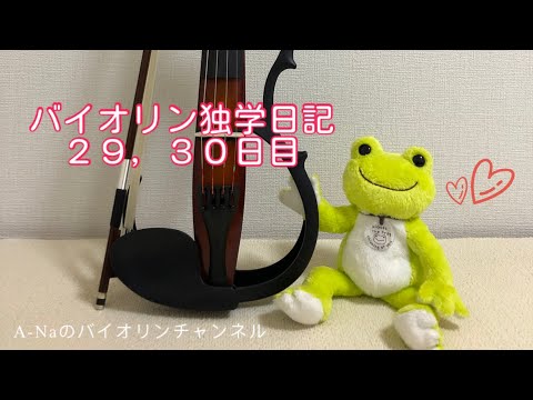 バイオリン独学日記：２９，３０日目
