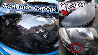 Como RESTAURAR los FAROS OPACOS Y AMARILLENTOS del AUTO !!ACABADO ESPEJO!! //FACIL y BARATO