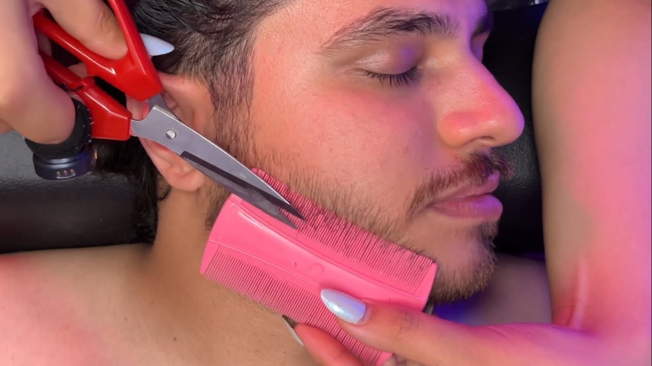 Ultimate Relaxing Face Spa & Beard Trim | Deep Facial Massage & Mask Treatment ASMR