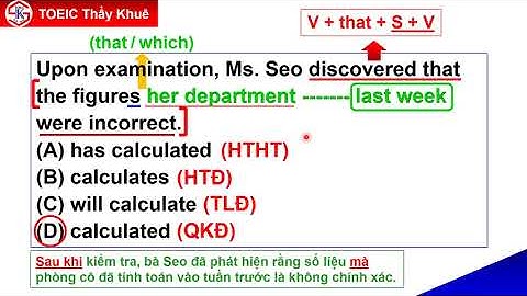 Nhận diện động từ chính trong câu - Part 5