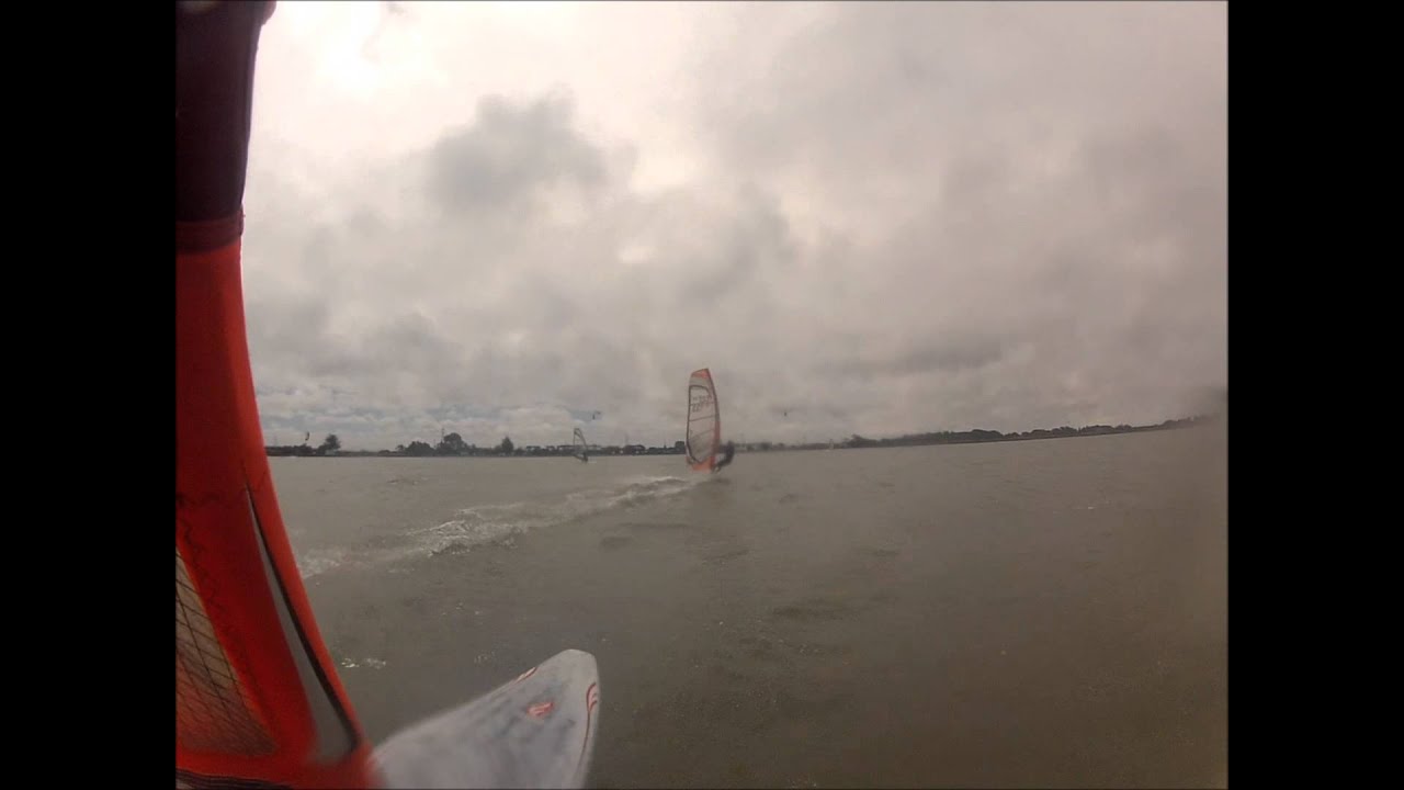 Windsurfing with Ben and a near miss