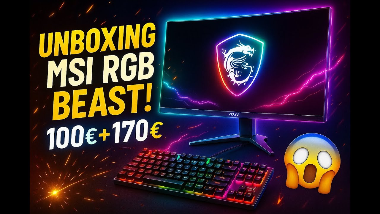 MSI MAG Gaming Monitor 180Hz  Unboxing & HyperX RGB Keyboard Review | Best Budget Gaming Setup 2025!