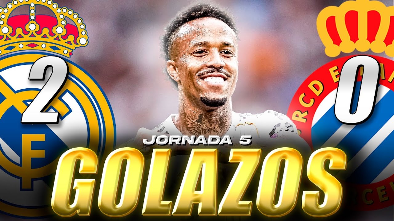 GOLAZOS y el REAL MADRID le GANA 2-0 al ESPANYOL. SIGUE EL PASO ...