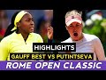 Coco Gauff Outclass Play vs Yulia Putintseva Clay Master Highlights   Rome Open Tennis HD