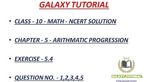 Exercise 5.4 Question No. 1,2,3,4,5 Class 10 Math NCERT Solution.