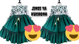 JINSI YA KUSHONA MISHONO YA VITAMBAA//HAFU YA GAUNI,#@NaimaCreation
