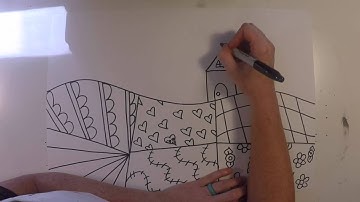 Folk Art Landscapes: Drawing the Landscape Using Lines and Patterns