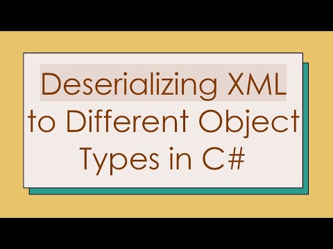 Deserializing XML to