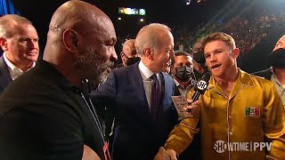 Mike Tyson INTERRUPTS Canelo Alvarez Interview: “I WANT TO BE JUST LIKE YOU ONE DAY, A LEGEND …”