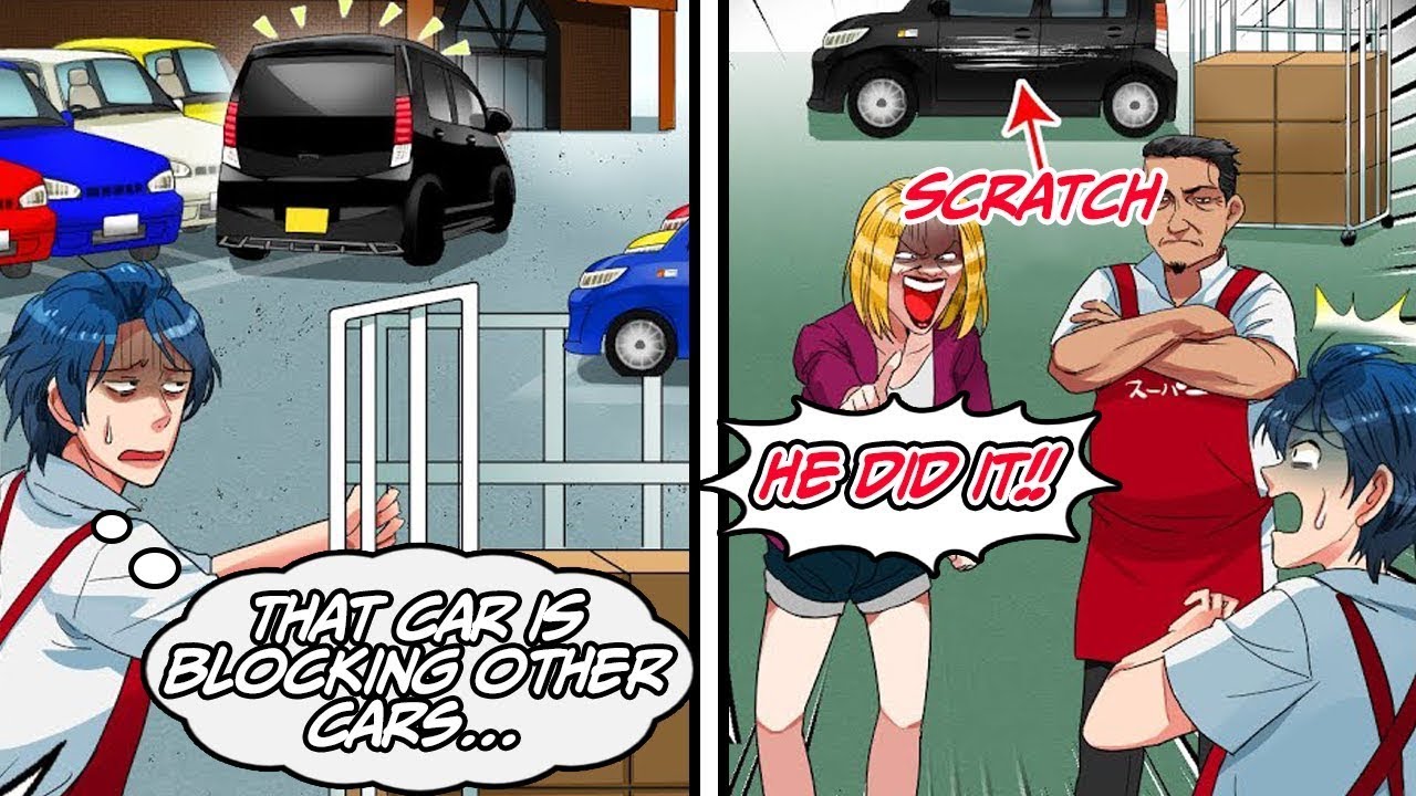 Crazy woman illegally parks car and accuses me of scratching it