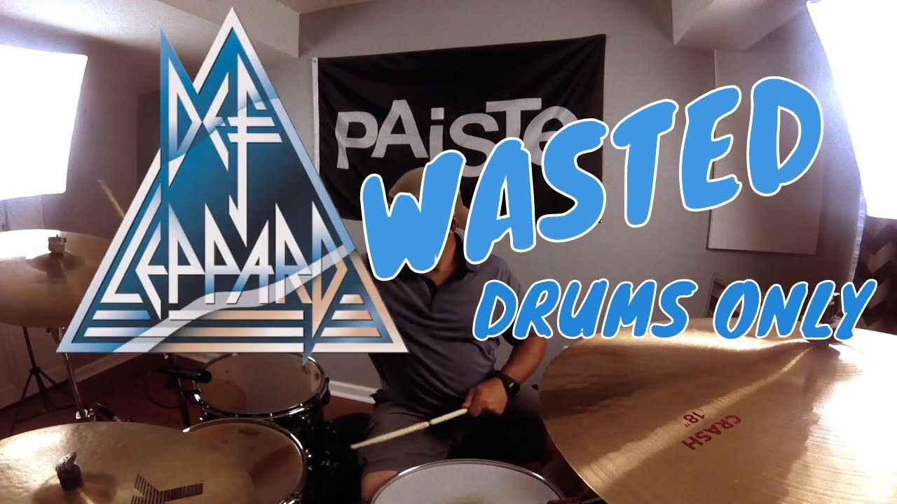 Def Leppard Wasted Drums Only Backing Track YouTube