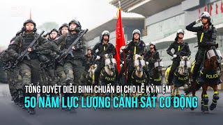 Tổng duyệt diễu binh chuẩn bị cho Lễ kỷ niệm 50 năm lực lượng Cảnh sát cơ động | VTV24