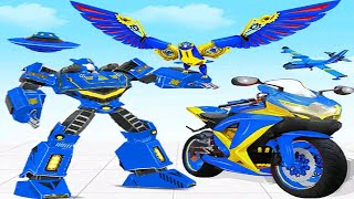 Police Eagle Robot Bike Game: Robot Multi Transform 2023 - Android iOS Gameplay screenshot 2