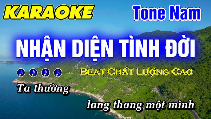 Nhận Diện Tình Đời Karaoke Tone Nam Nhạc Sống Beat Gốc Đặng Thái Hiển