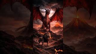 Dragon vs Lion – Ultimate Dark Fantasy Battle