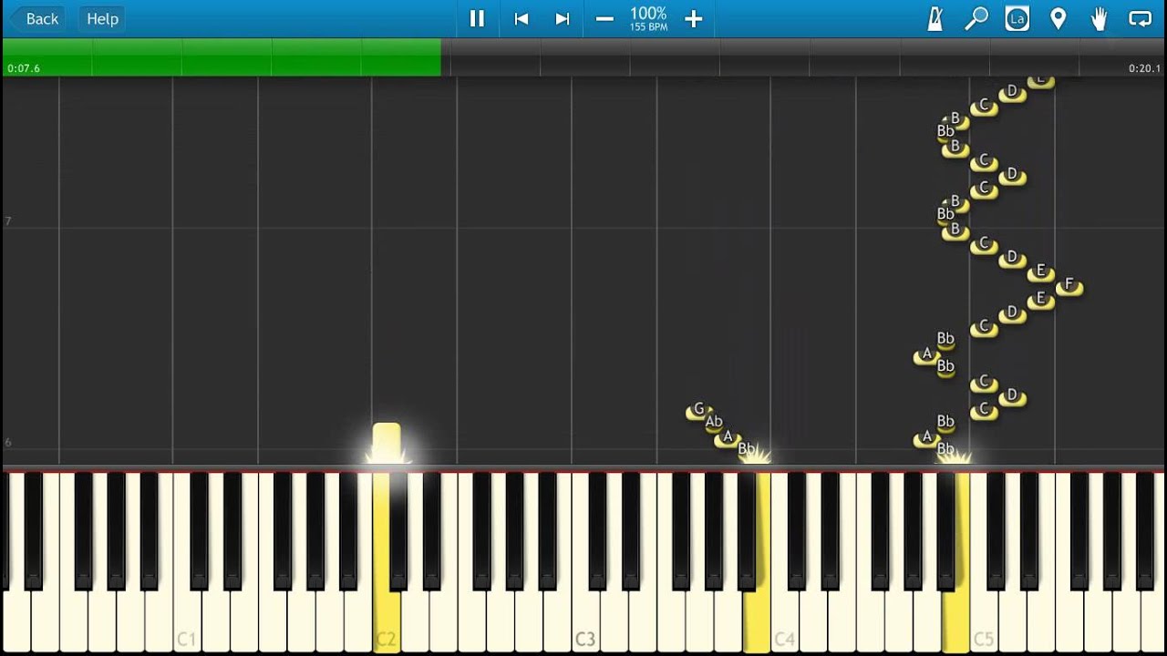 Itchy And Scratchy Theme Song The Simpsons Synthesia Piano Tutorial Youtube