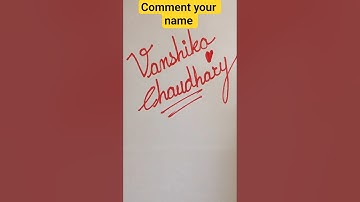 ✨ Cursive Name Art | Stylish Name Writing in Cursive | Calligraphy for Beginners #shorts #vanshika