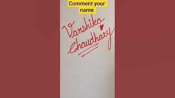 ✨ Cursive Name Art | Stylish Name Writing in Cursive | Calligraphy for Beginners #shorts #vanshika