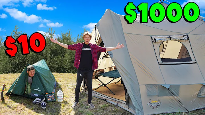 $10 Tent vs $1000 Tent OVERNIGHT Survival!