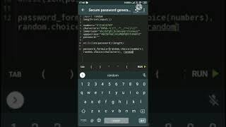 Random password generator in Python