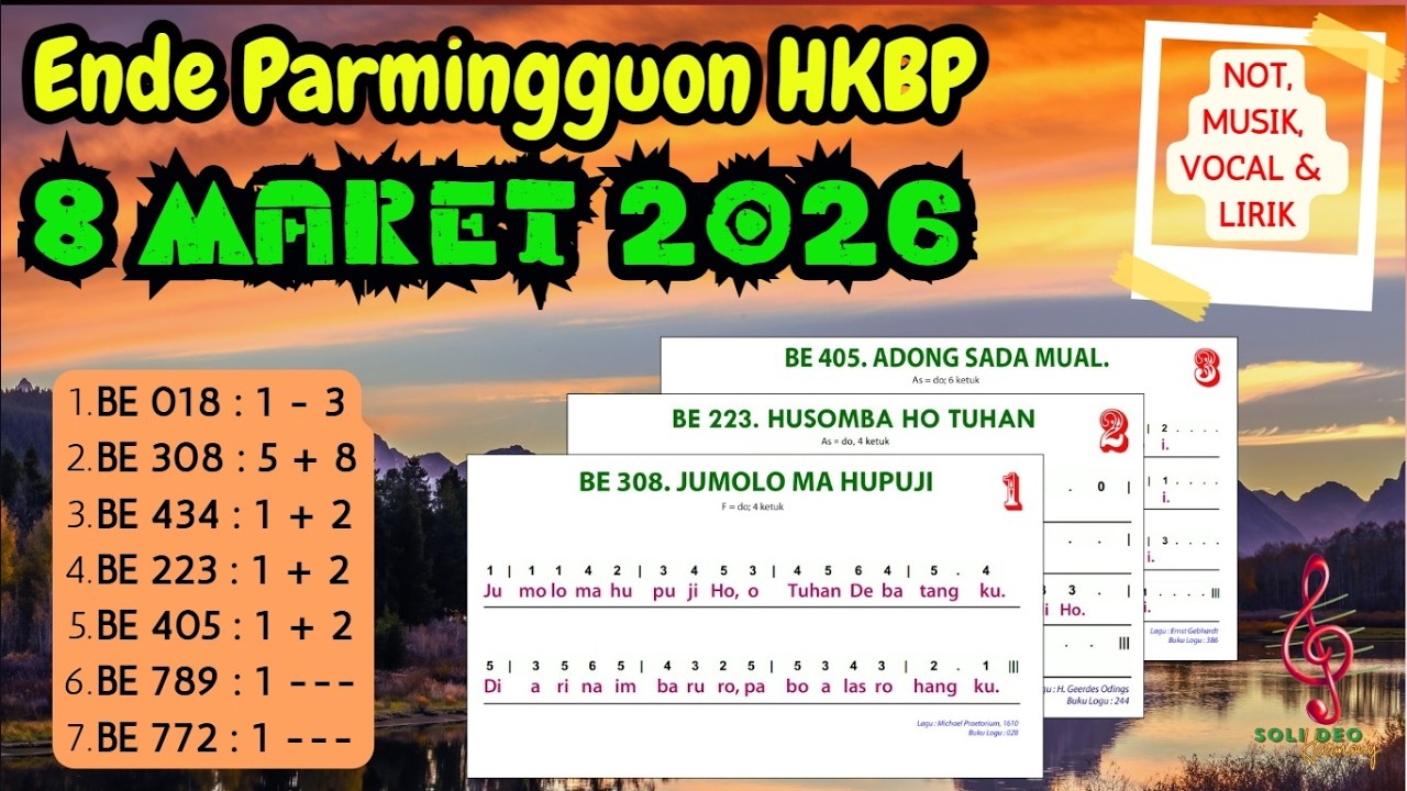Ende Parmingguon | 8 MARET 2026 | HKBP | OKULI | Musik, Not, Vocal, dan Lirik