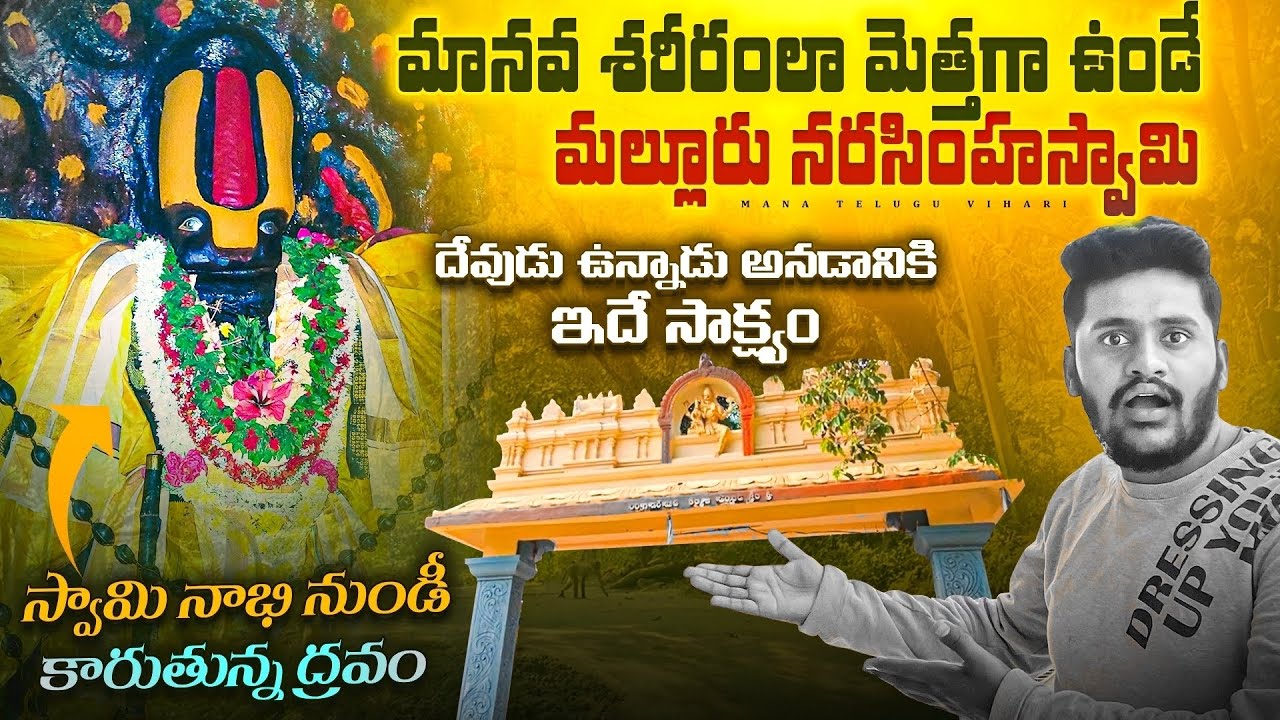 ఇది అద్భుతం, అచ్చం మనిషి శరీరం వలె వెలసిన నరసింహ స్వామి వారు | Malluru Narasimha Swamy Temple