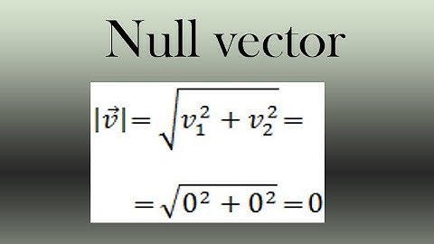 Null vector