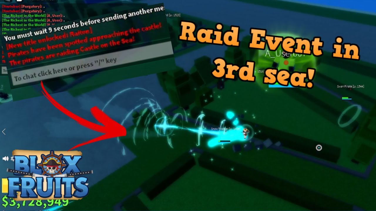 Is there a raid in 3rd sea blox fruits?
