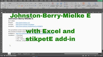 Excel - Johnston-Berry-Mielke E with stikpetE