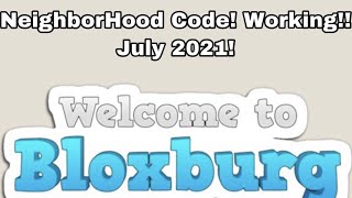 WORKING ROBLOX NEIGHBORHOOD CODE! JULY 2021! **WORKING**