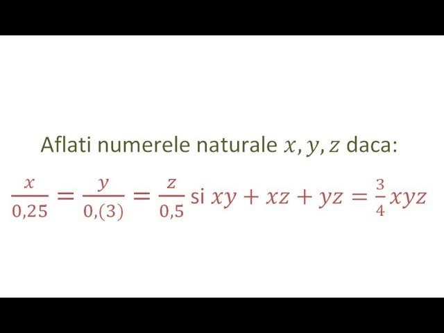 Sir de rapoarte egale - Problema rezolvata (clasa a VI-a) - YouTube