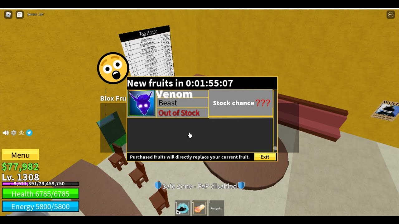 QUAL A CHANCE DAS *NOVAS FRUTAS* VIREM PARA LOJA DO BLOX FRUITS!!! 