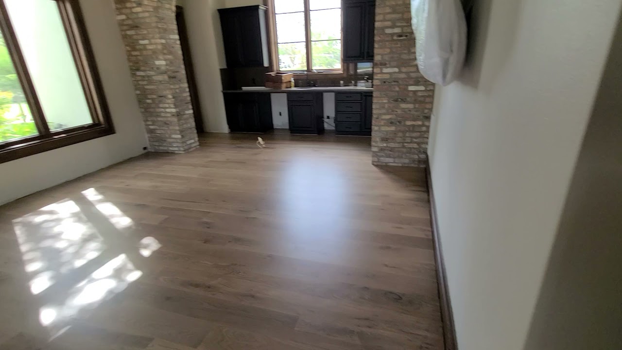white oak flooring / finished on site /  real wood flooring