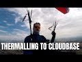 Thermalling to cloudbase with a paraglider