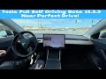 Tesla Full Self Driving Beta 11.3.3 Near Perfect Drive!
