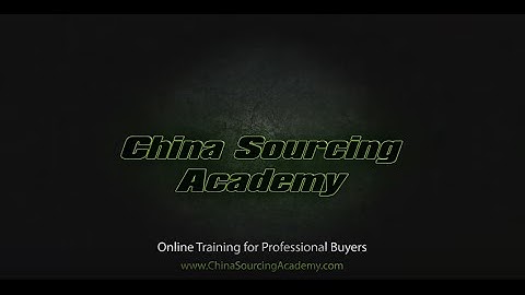 China Sourcing Academy Introduction