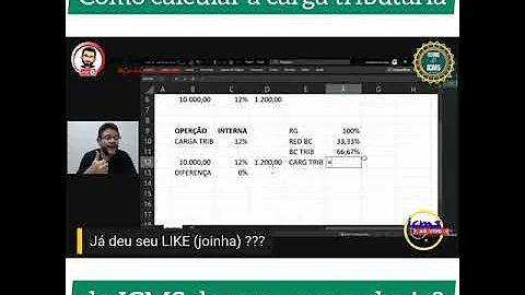 Como calcular a carga tributária ICMS?