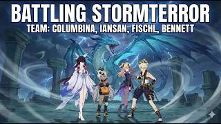 BATTLING STORMTERROR! 🐉 Columbina &amp; Iansan Team Showcase | Genshin Impact