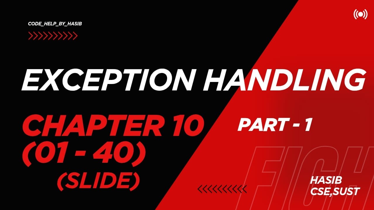 Exception Handling.. Java Chapter 10.. || Java Theory Course.. - YouTube
