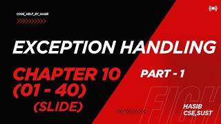 Exception Handling.. Java Chapter 10.. || Java Theory Course.. Profile