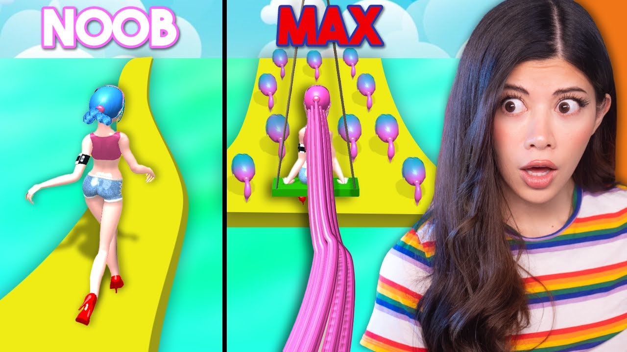 Noob vs MAX LEVEL in Hair Rush