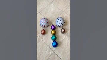 ⚫️🔴 popping water balloon #orbeez #asmr #shorts