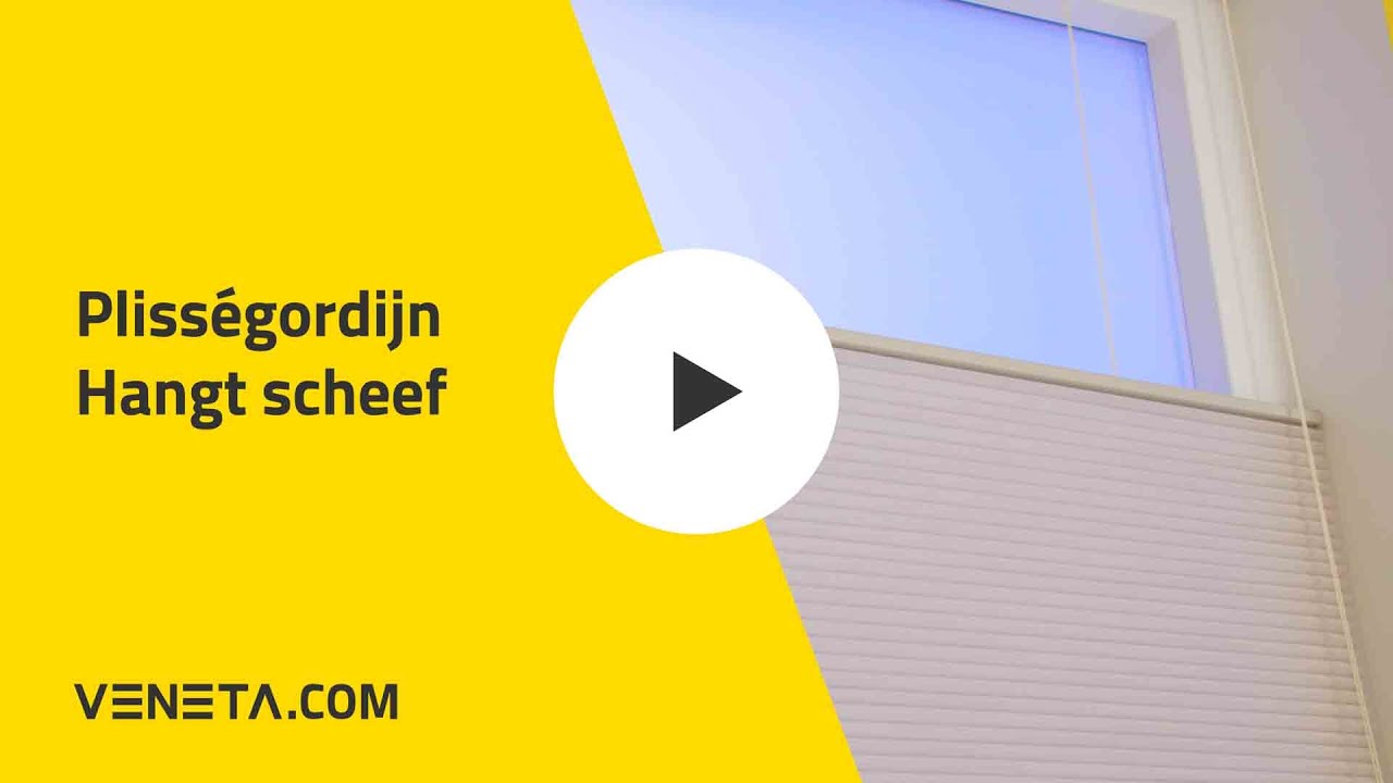 Plisségordijn hangt scheef | Veneta Helpt