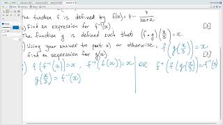 IB Maths AA SL May 2026 Past Papers TZ3  SL 1-6, HL 1-?. Functions. Composite. Inverse.