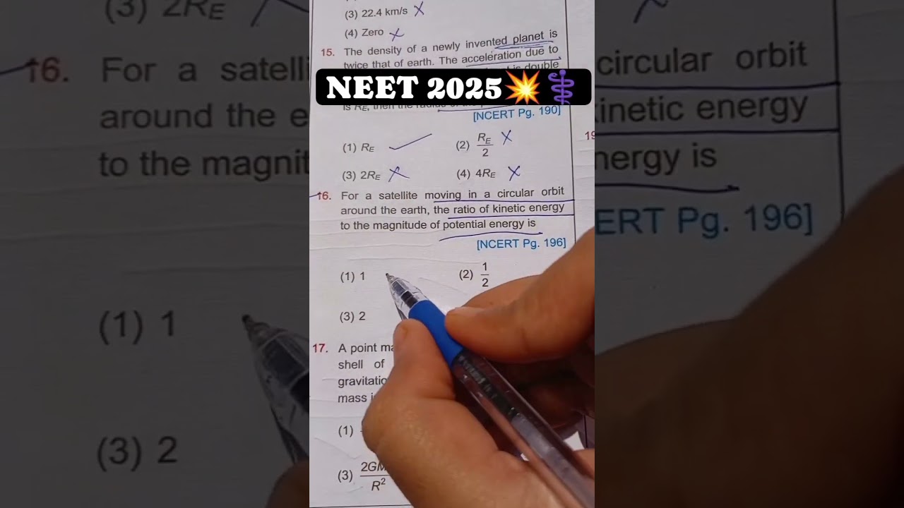 Important questions for neet UG 2025. 