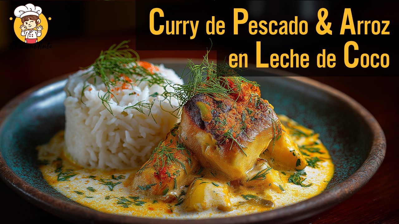 Curry de Pescado y Arroz con Leche de Coco 🐟🍛 Receta Fácil y Deliciosa