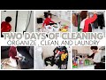 TWO DAY CLEAN AND ORGANIZE WITH ME | CLEAN WITH ME 2021 | CLEANING AND LAUNDRY MOTIVATION